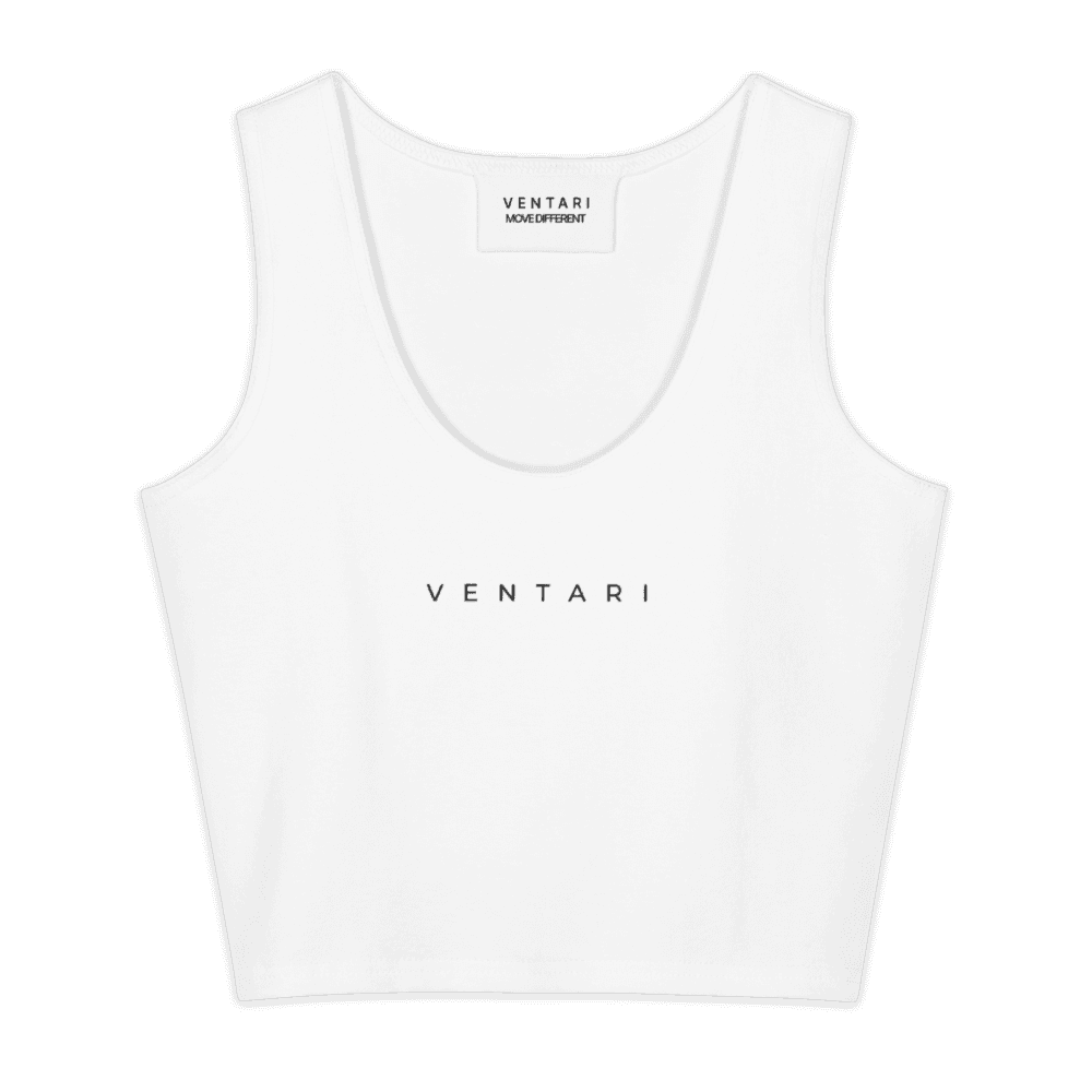 The Ventari Crop Top — White — front